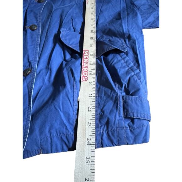 VTG London Fog Classic Parka Type Jacket X-Small Regular Blue Missing Button XS - Picture 4 of 7
